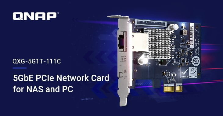 QNAP ra mắt card mạng gắn rời một cổng mạng 5GBASE-T hỗ trợ 4 tốc độ cho NAS hoặc PC - Image 1