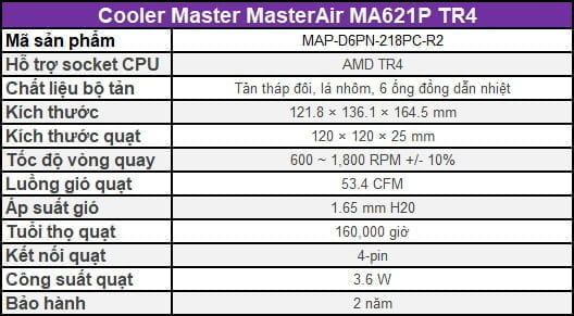 Cooler Master MasterAir MA621P TR4 – Giải pháp tản nhiệt khí giá đẹp dành cho Threadripper - Image 6