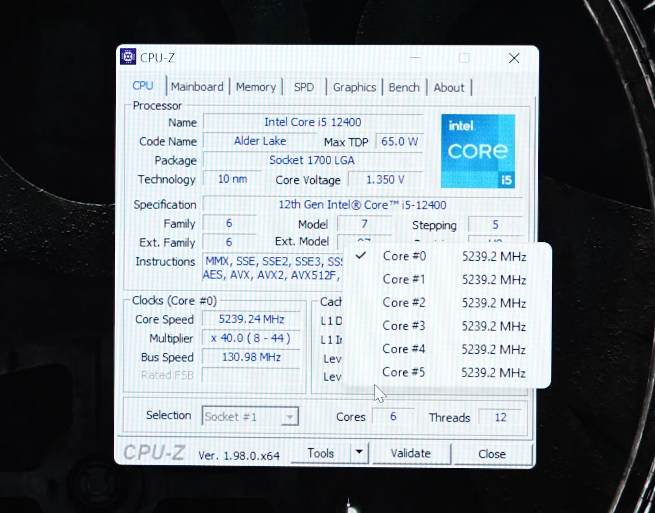 Intel Core i5-12400 ép xung 5.2GHz, tăng 33% hiệu năng Cinebench - Image 1