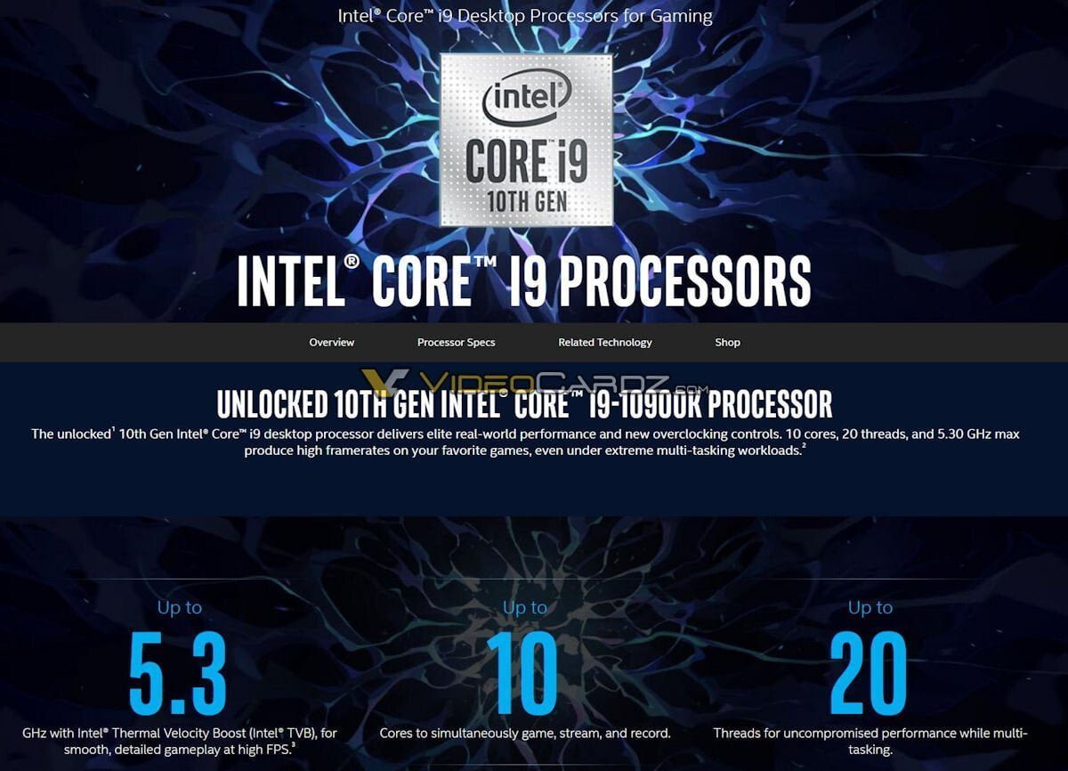 Lộ cấu hình các vi xử lý Intel Core thế hệ thứ 10, i9-10900K 10 nhân 20 luồng, xung tăng tốc lên đến 5.3GHz - Image 5